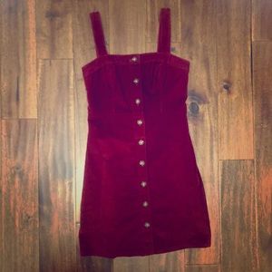 Hollister burgundy corduroy dress